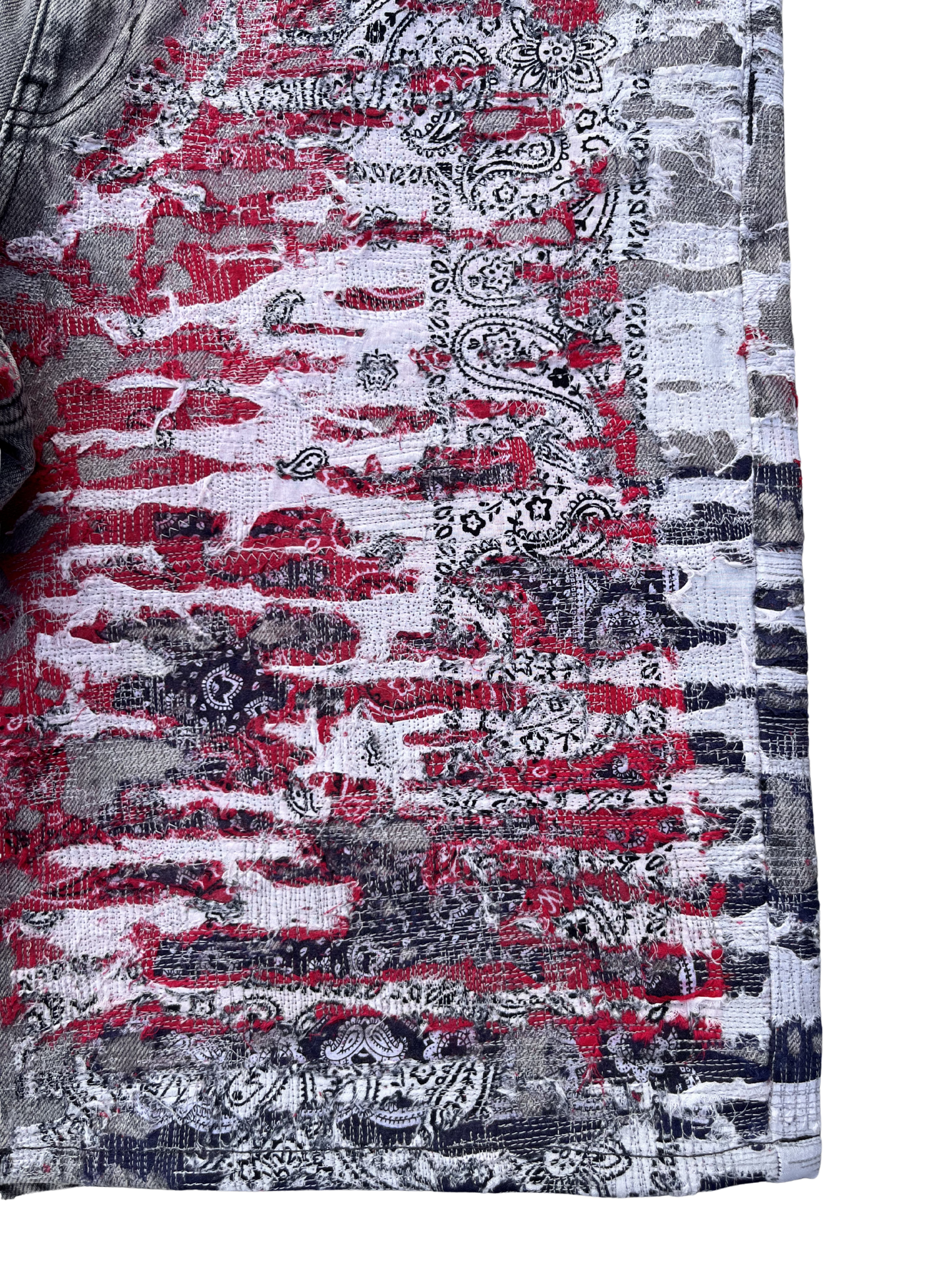 PAISLEY 'BORO' DENIM SHORTS