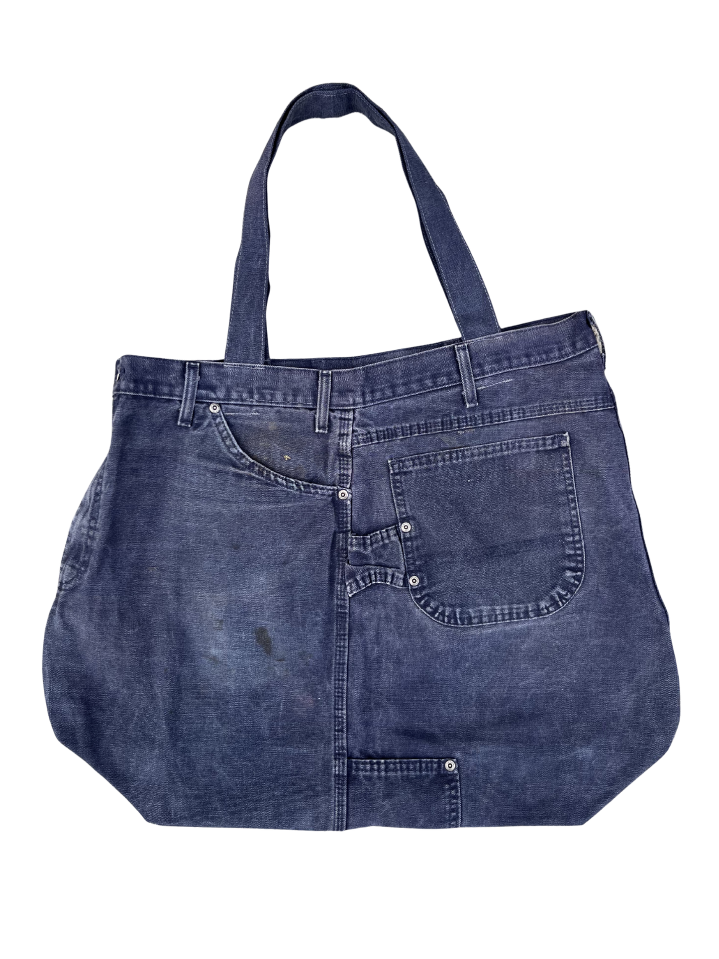 VINTAGE CARPENTER DENIM TOTE FADED BLACK