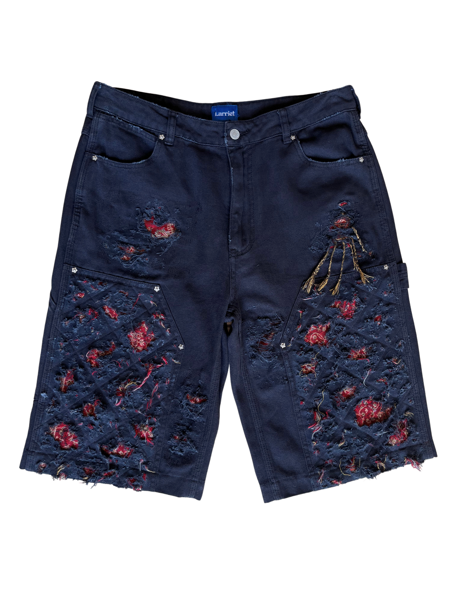 DISTRESSED CARPENTER SHORTS