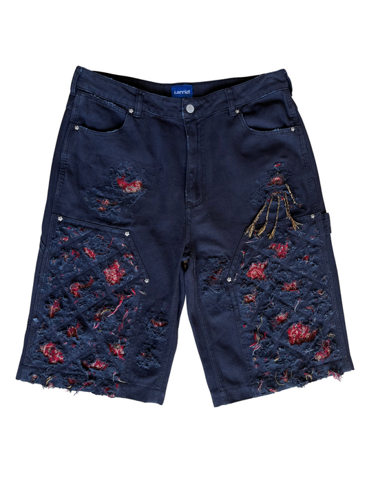DISTRESSED CARPENTER SHORTS
