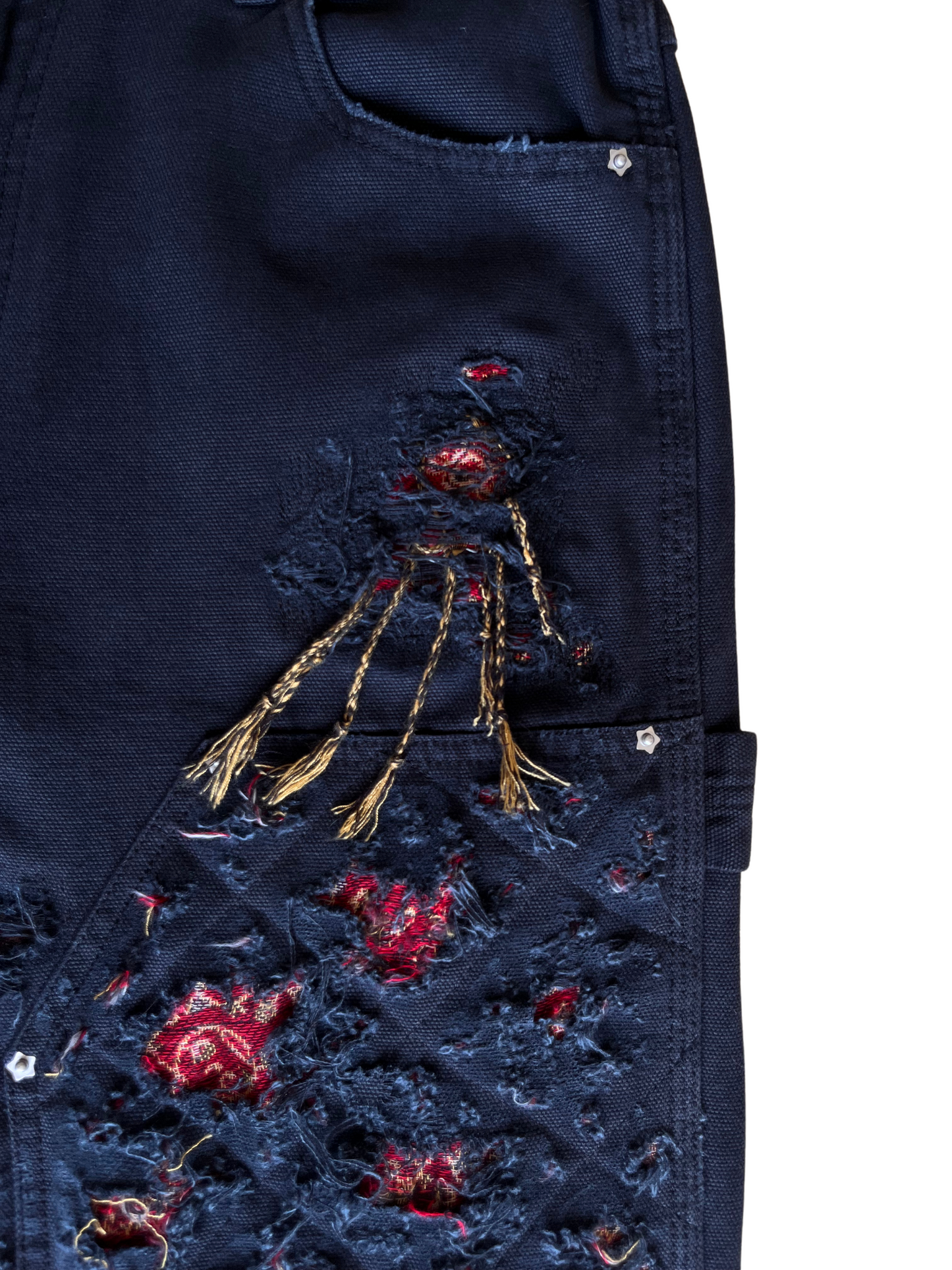 DISTRESSED CARPENTER SHORTS