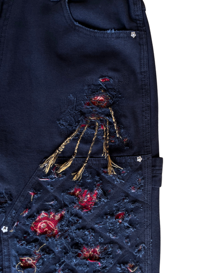 DISTRESSED CARPENTER SHORTS