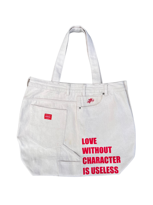 CARPENTER DENIM TOTE CREAM