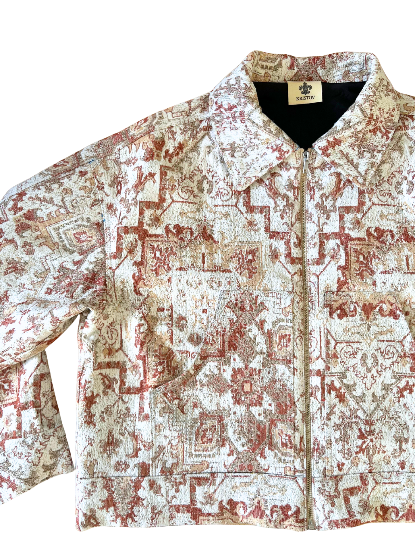 CROPPED TAPESTRY WORKER JACKET