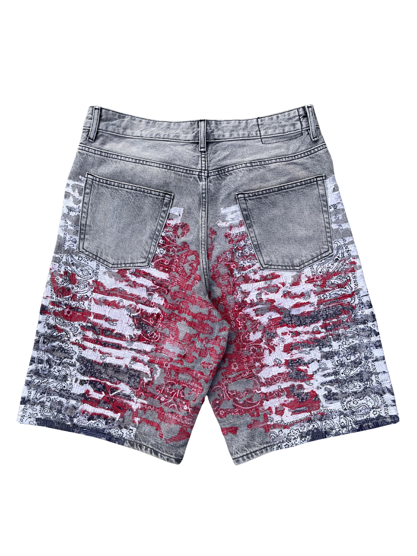 PAISLEY 'BORO' DENIM SHORTS