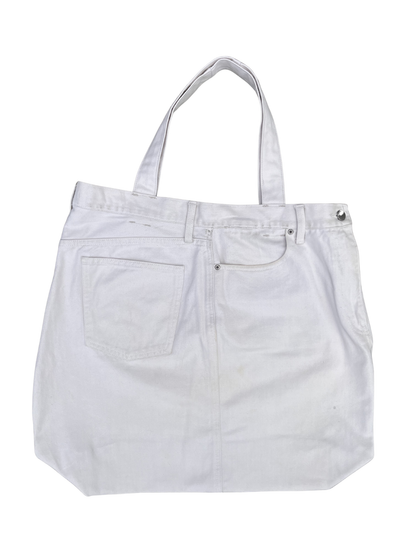 WEATHERED DENIM STUDIO TOTE XL IVORY