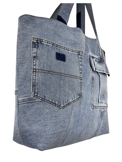 DENIM CARGO TOTE
