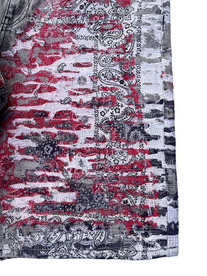 PAISLEY 'BORO' DENIM SHORTS