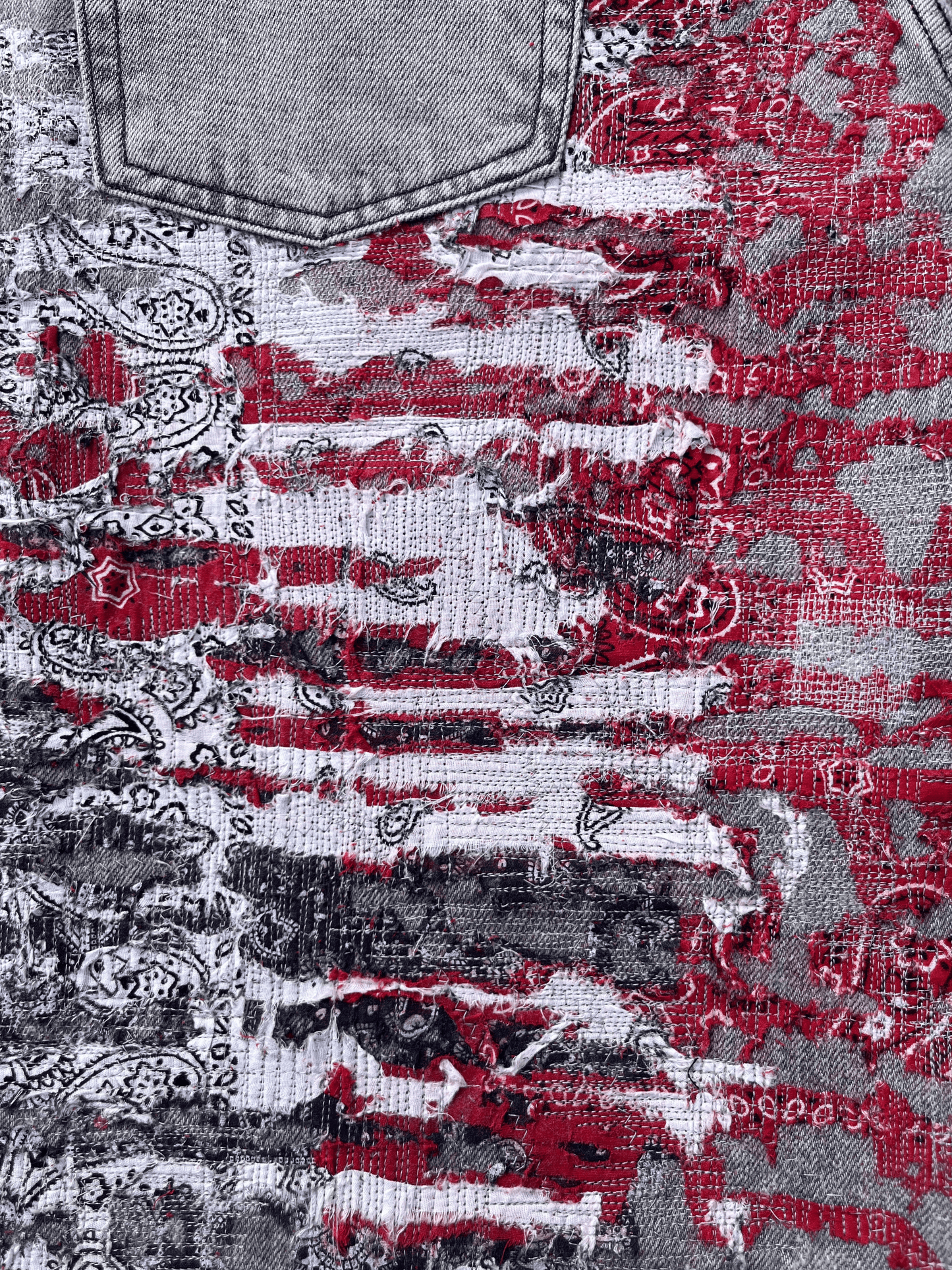 PAISLEY 'BORO' DENIM SHORTS