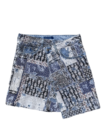 MOSAIC ASYMMETRIC BORO SKIRT
