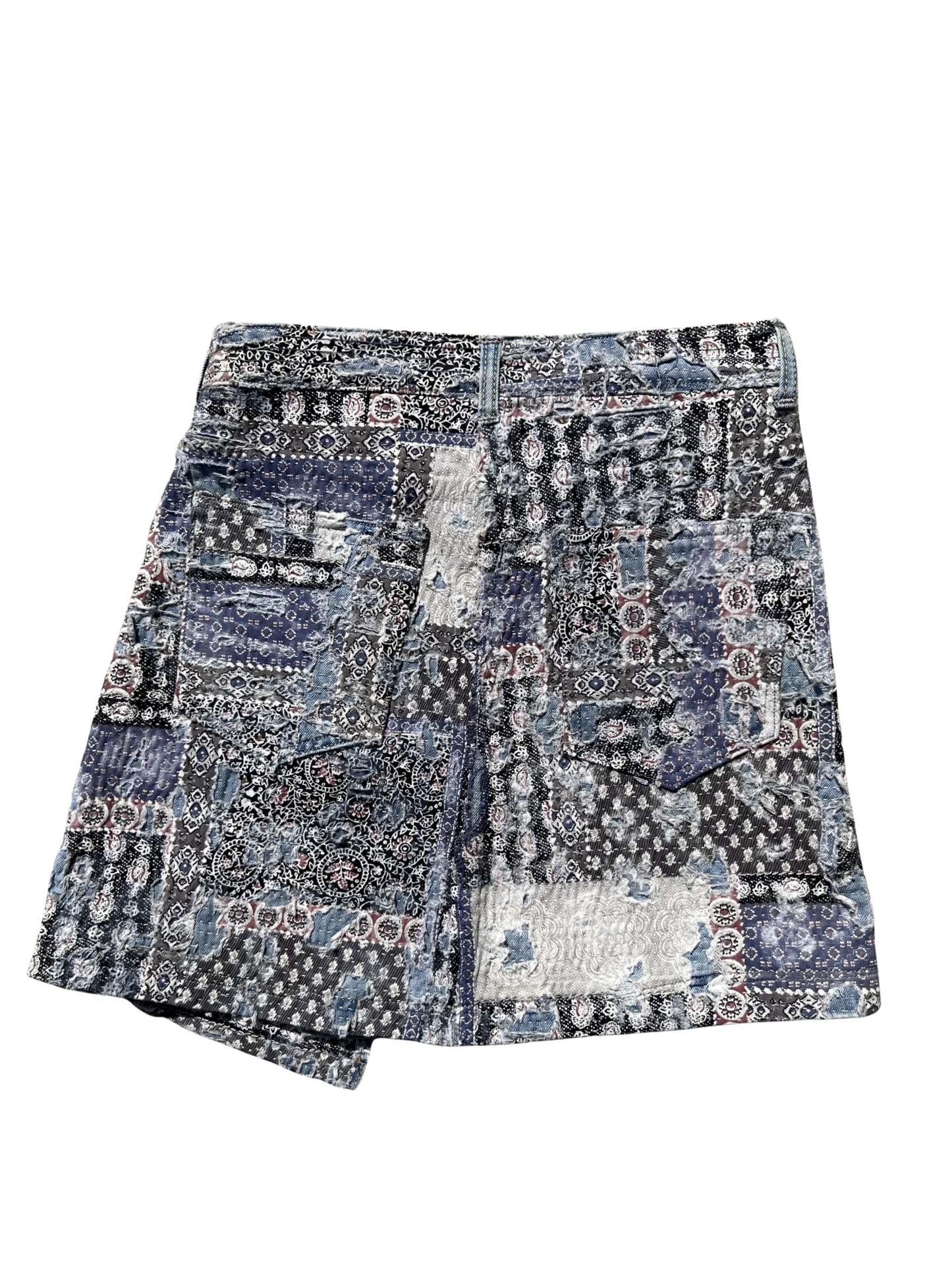 MOSAIC ASYMMETRIC BORO SKIRT