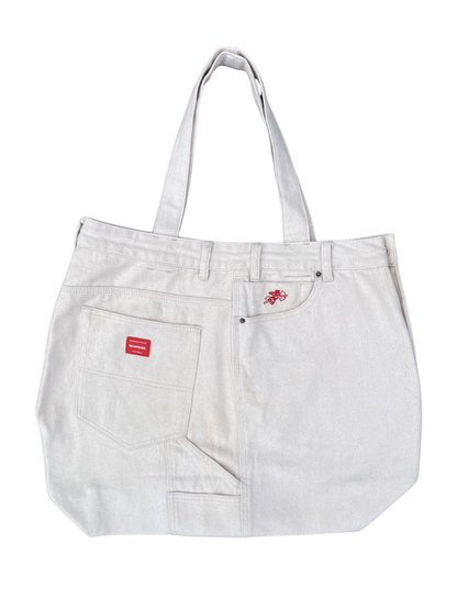CARPENTER DENIM TOTE CREAM