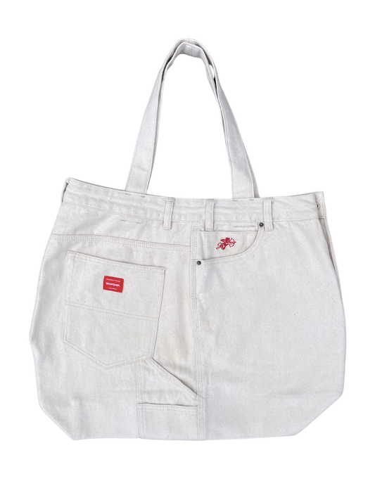 CARPENTER DENIM TOTE CREAM