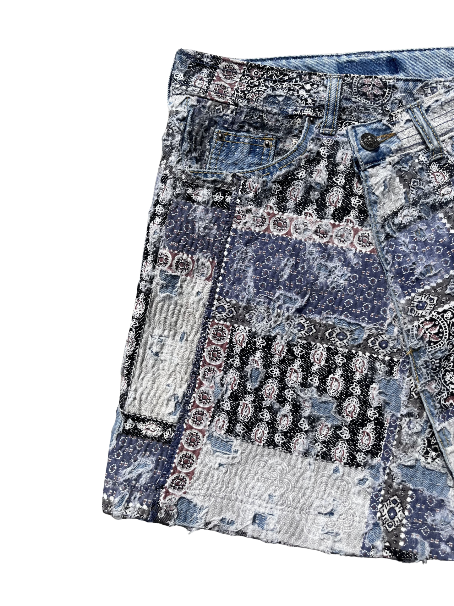MOSAIC ASYMMETRIC BORO SKIRT