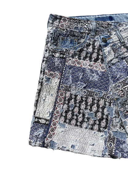 MOSAIC ASYMMETRIC BORO SKIRT