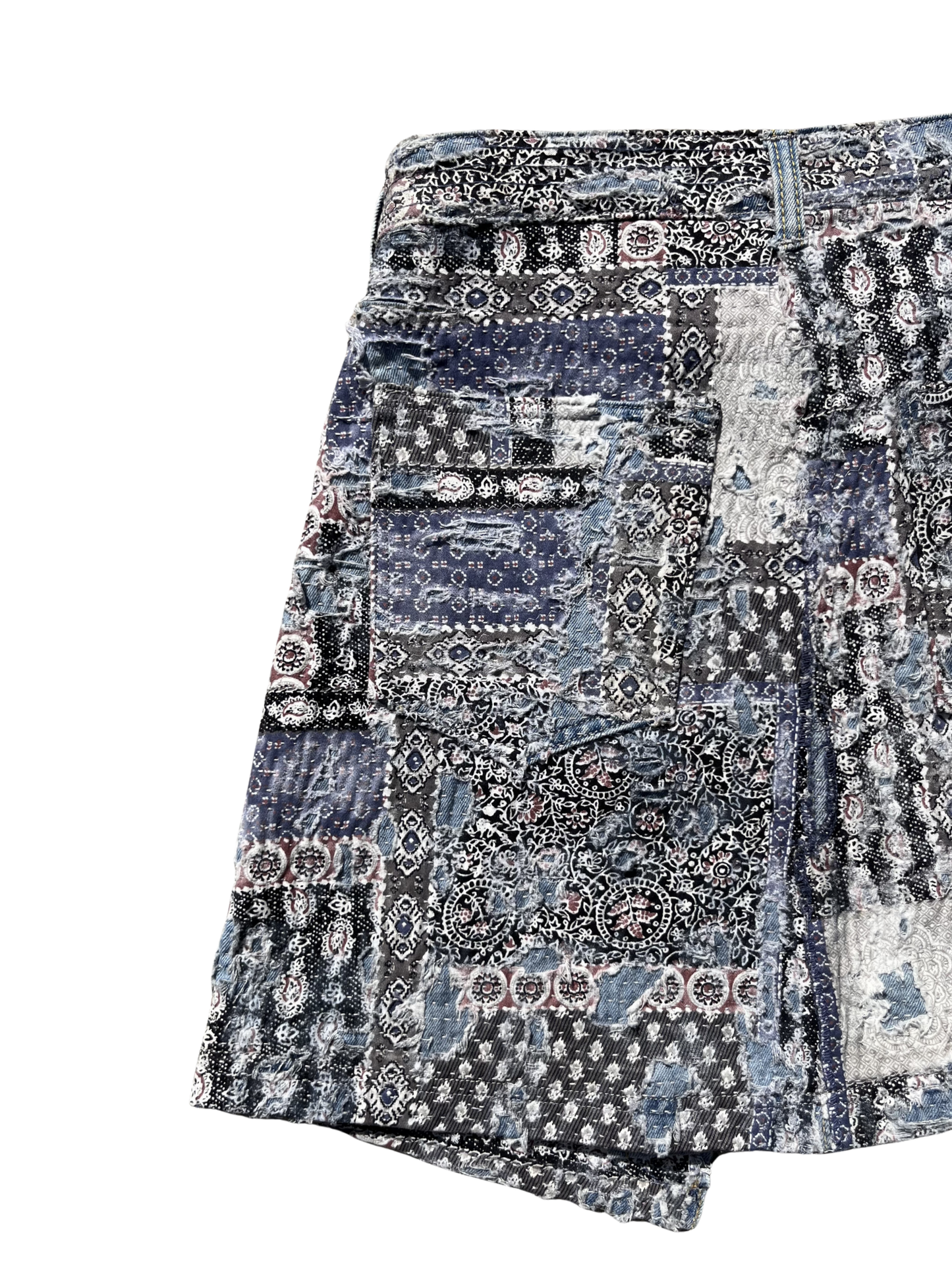 MOSAIC ASYMMETRIC BORO SKIRT