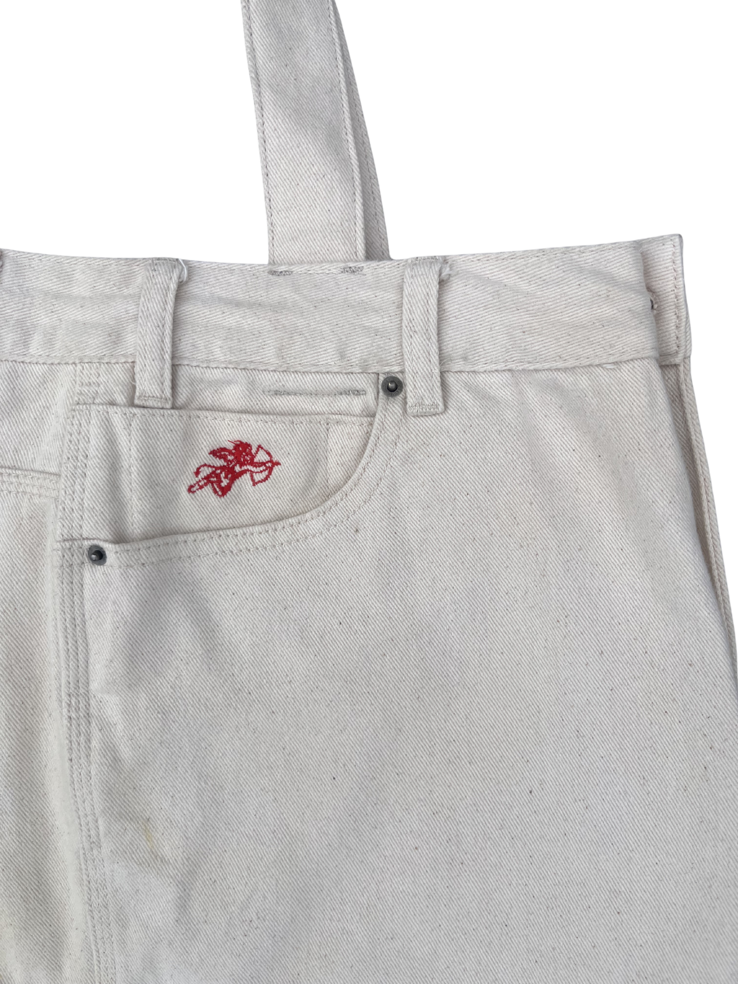CARPENTER DENIM TOTE CREAM