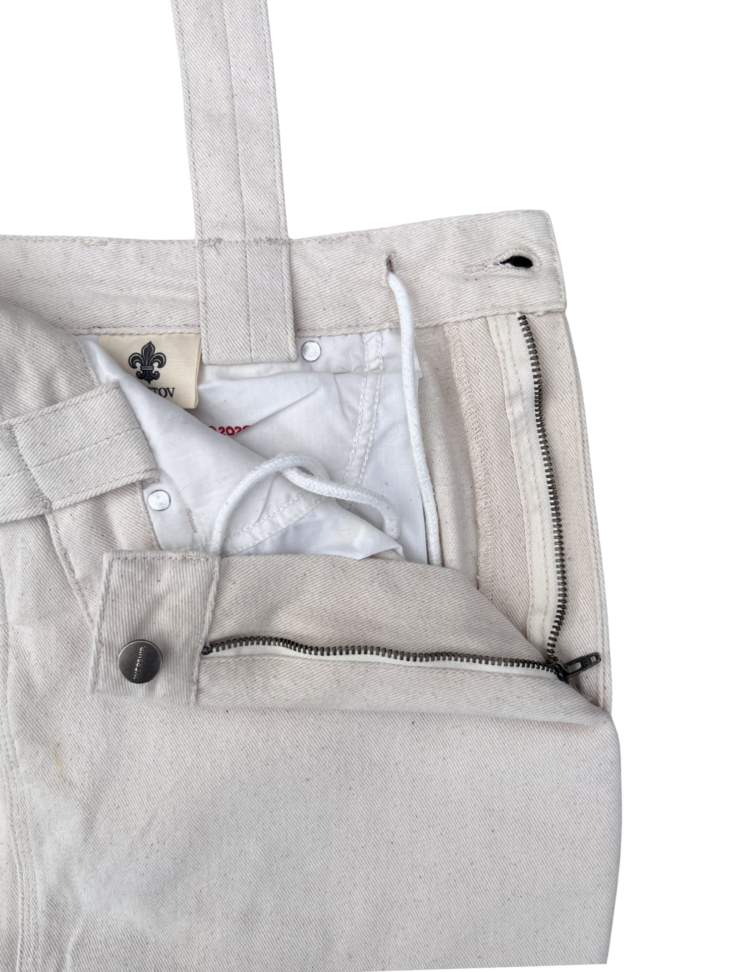 CARPENTER DENIM TOTE CREAM