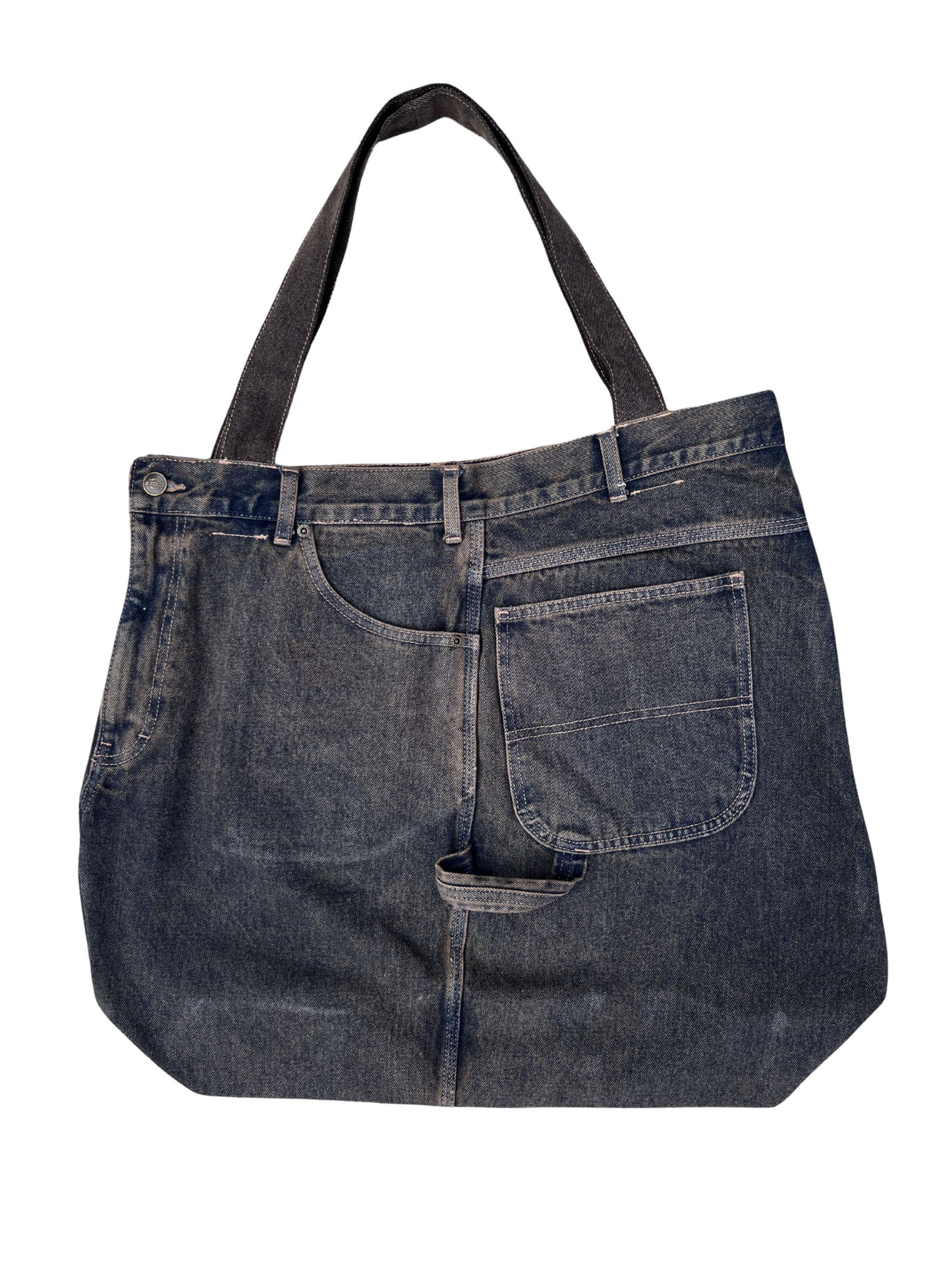 CARPENTER DENIM TOTE WASHED BROWN