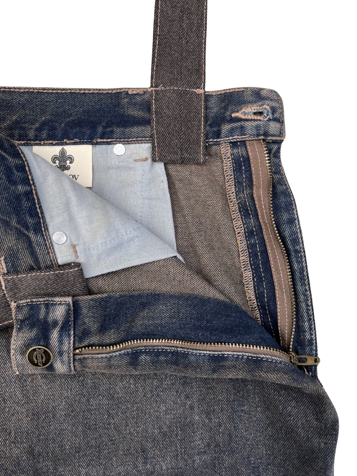 CARPENTER DENIM TOTE WASHED BROWN