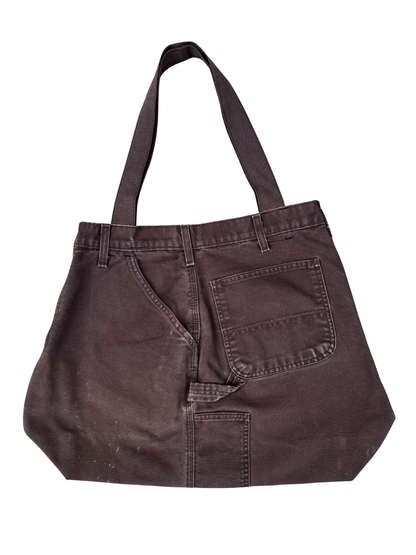 VINTAGE CARPENTER CANVAS TOTE FADED BROWN
