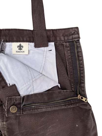 VINTAGE CARPENTER CANVAS TOTE FADED BROWN