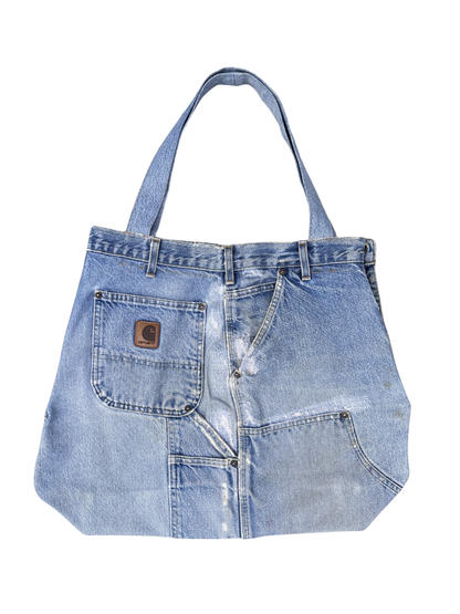 VINTAGE CARPENTER DENIM TOTE FADED BLUE