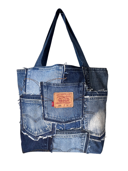 PATCHWORK POCKETS TOTE