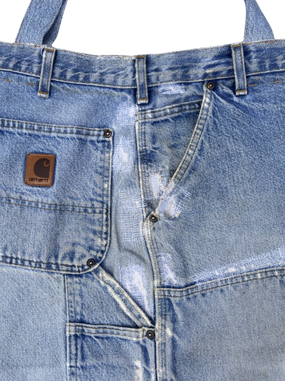 VINTAGE CARPENTER DENIM TOTE FADED BLUE
